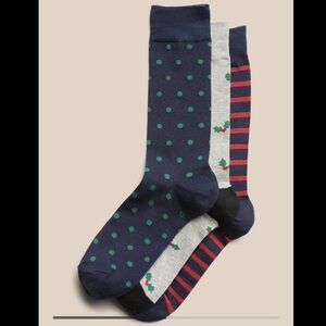 3 pairs Banana Republic holiday socks - New in box